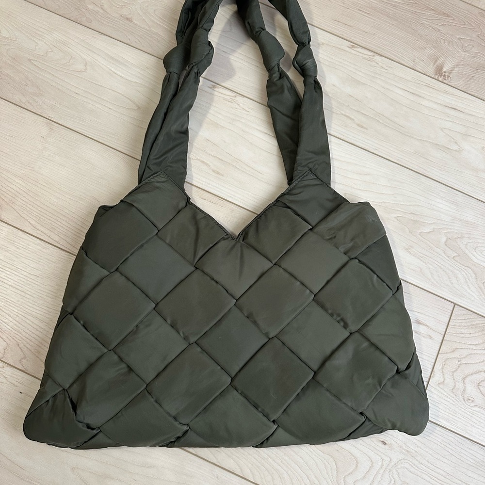 Olive Green Quilted Women's Bag